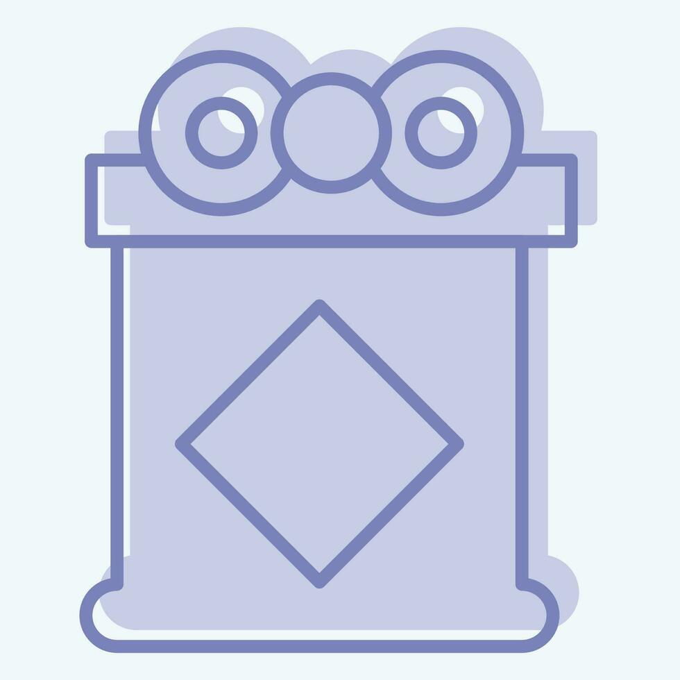 Icon Amulet. related to Chinese New Year symbol. two tone style. simple design editable. simple illustration vector