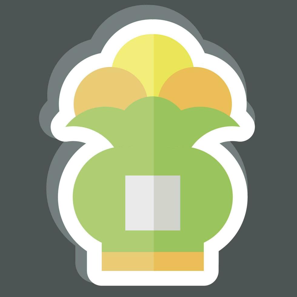 Sticker Money Bag. related to Chinese New Year symbol. simple design editable. simple illustration vector