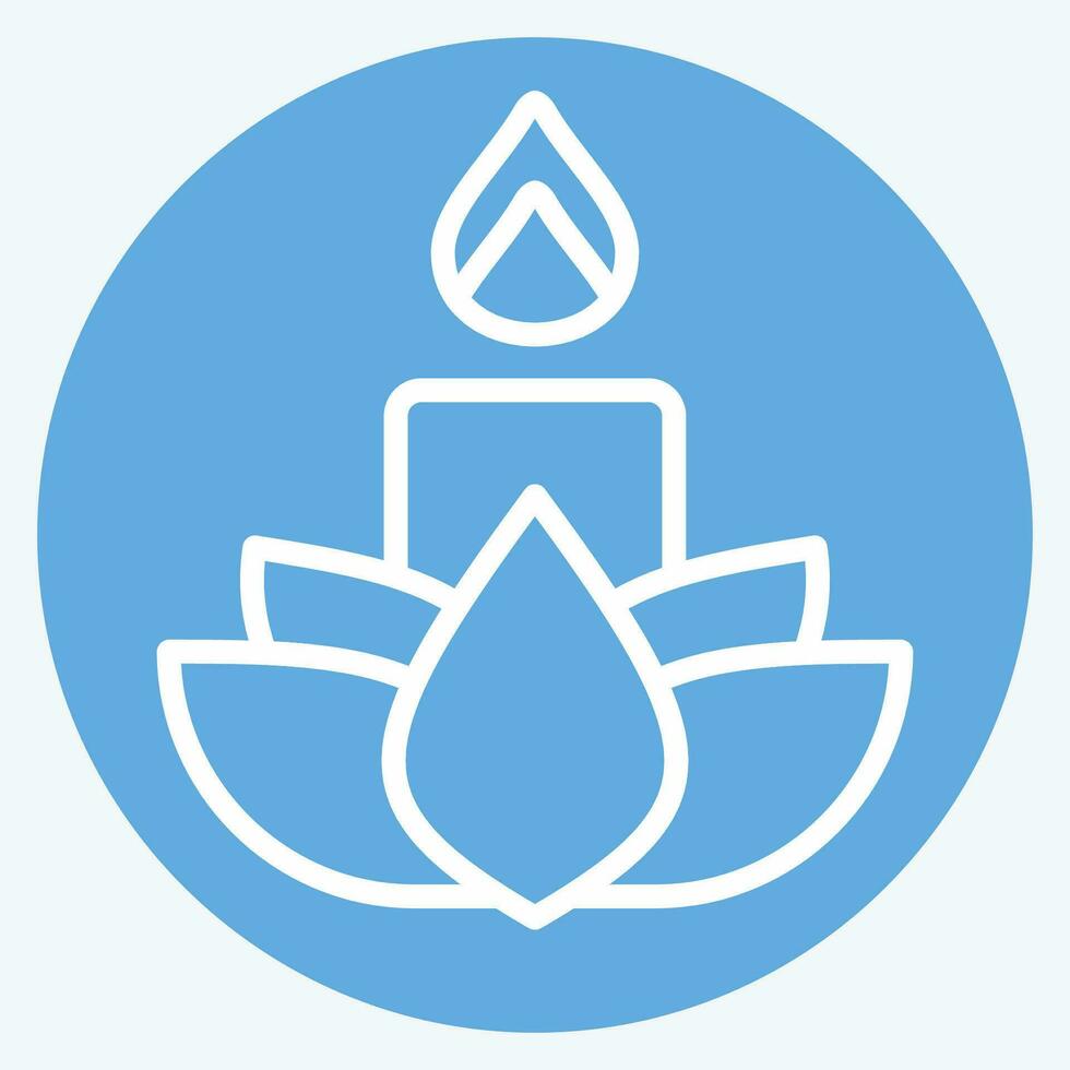 Icon Candle. related to Chinese New Year symbol. blue eyes style. simple design editable. simple illustration vector