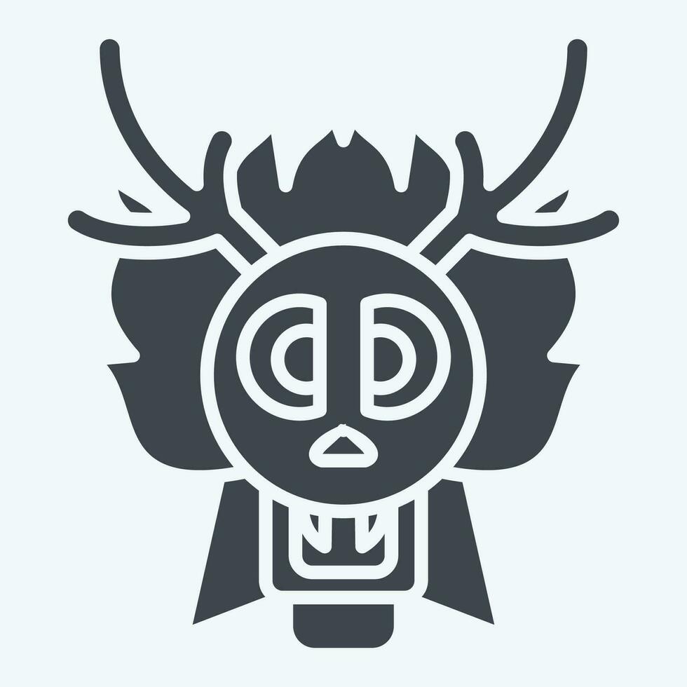 Icon Dragon. related to Chinese New Year symbol. glyph style. simple design editable. simple illustration vector