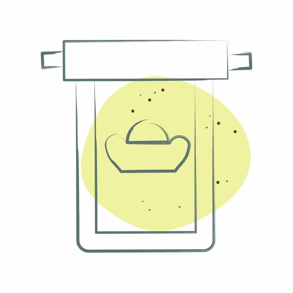 Icon Chinese paper Scroll. related to Chinese New Year symbol. Color Spot Style. simple design editable. simple illustration vector