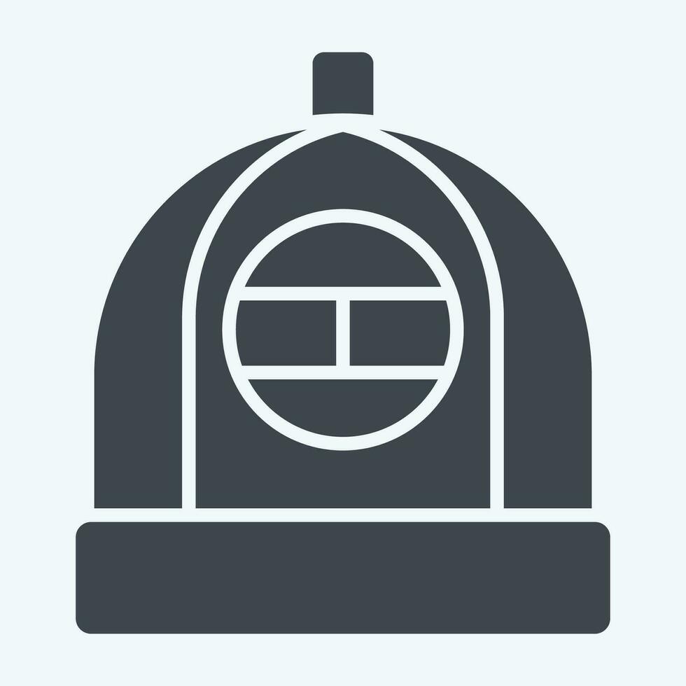 Icon Hat. related to Chinese New Year symbol. glyph style. simple design editable. simple illustration vector