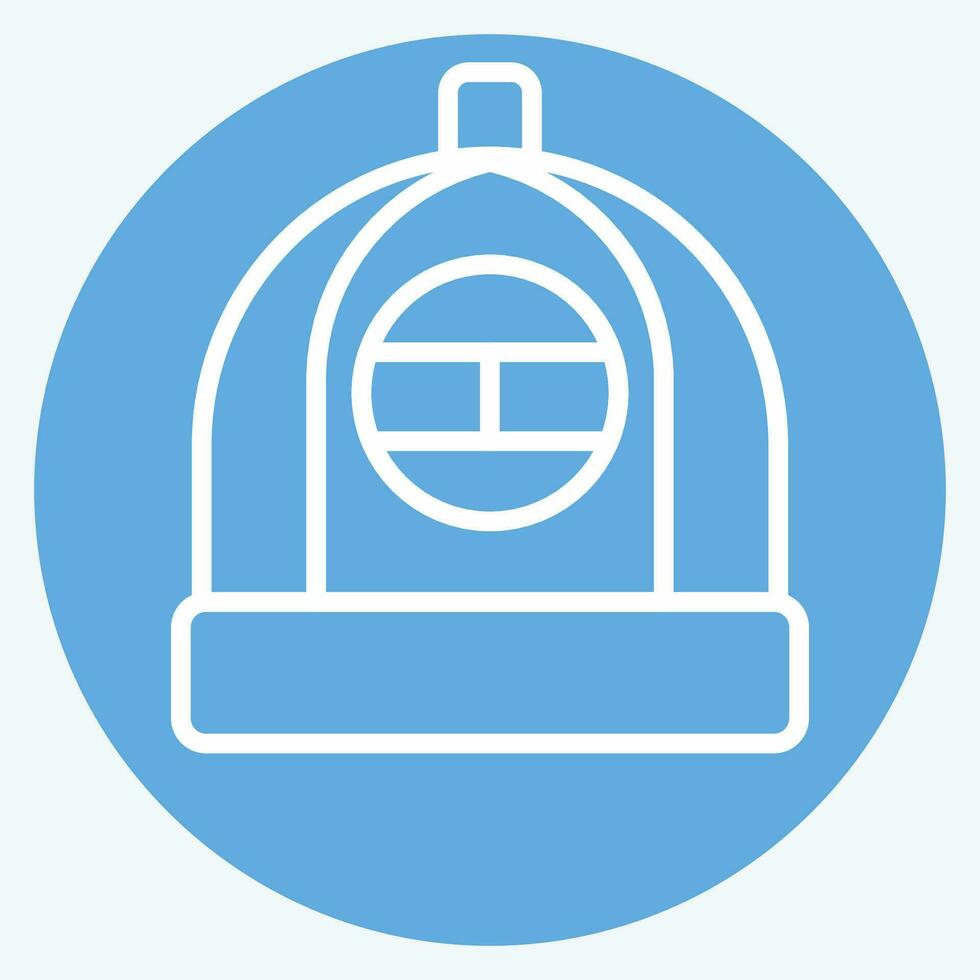 Icon Hat. related to Chinese New Year symbol. blue eyes style. simple design editable. simple illustration vector