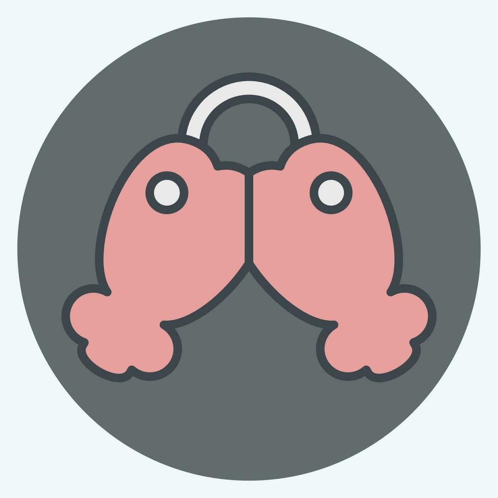 Icon Ornament. related to Chinese New Year symbol. color mate style. simple design editable. simple illustration vector