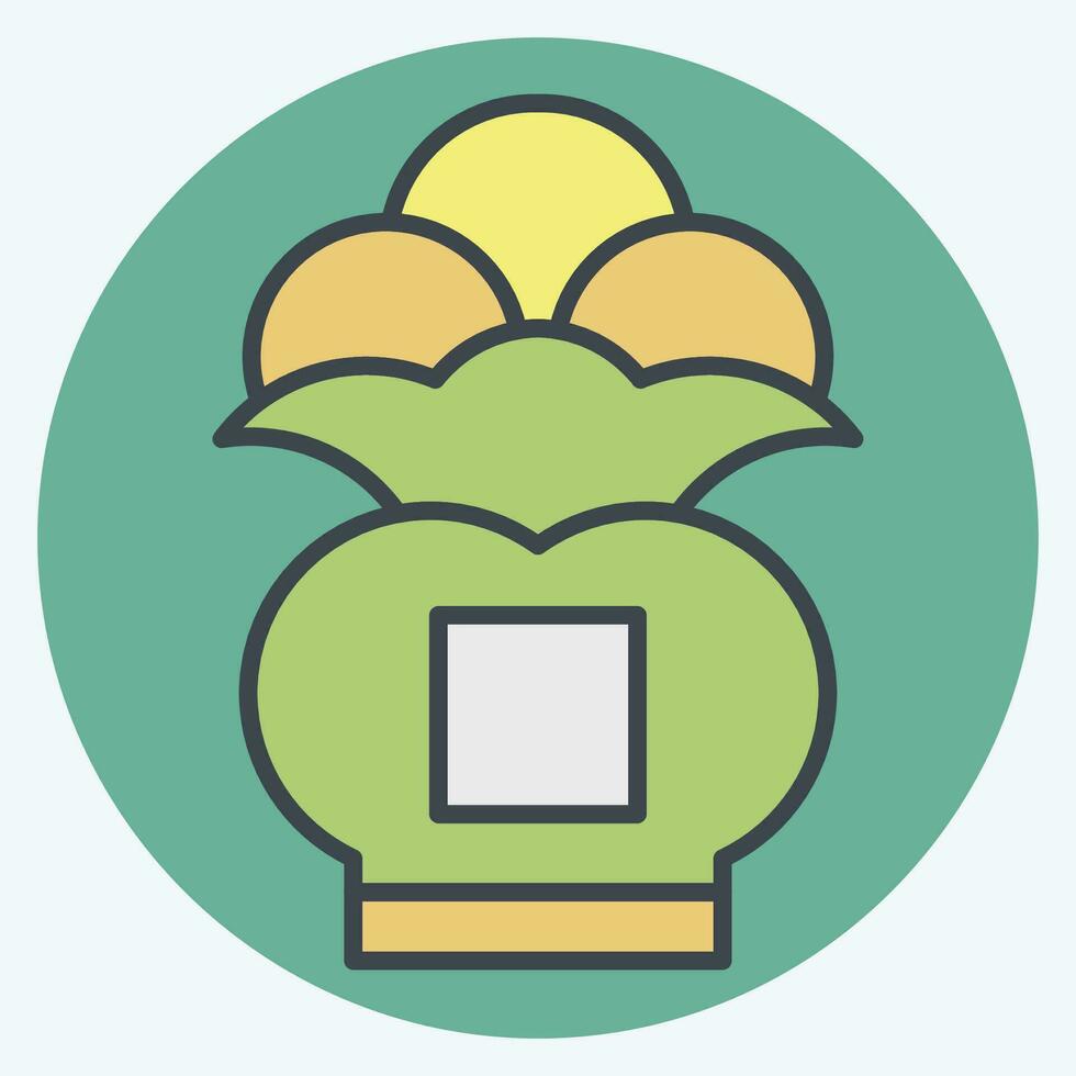 Icon Money Bag. related to Chinese New Year symbol. color mate style. simple design editable. simple illustration vector