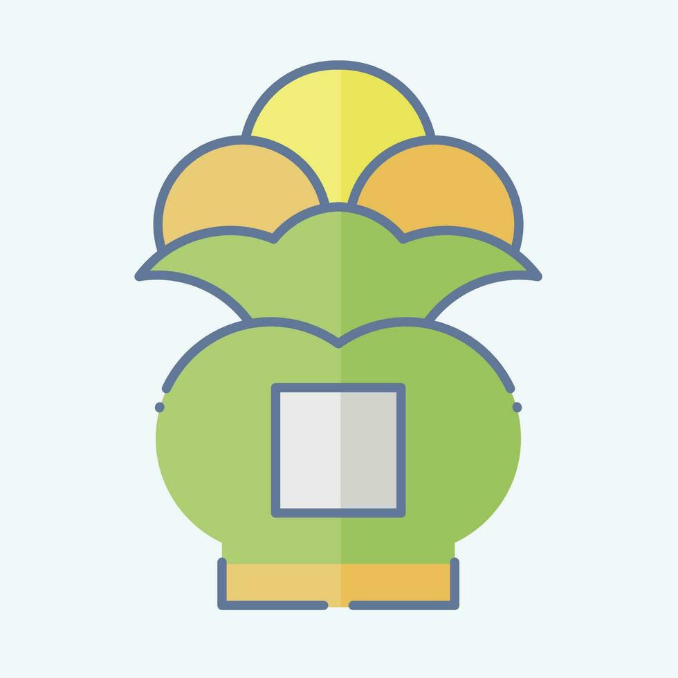 Icon Money Bag. related to Chinese New Year symbol. doodle style. simple design editable. simple illustration vector