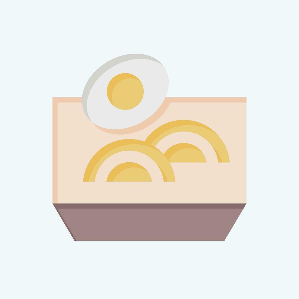 Icon Noodles. related to Chinese New Year symbol. flat style. simple design editable. simple illustration vector