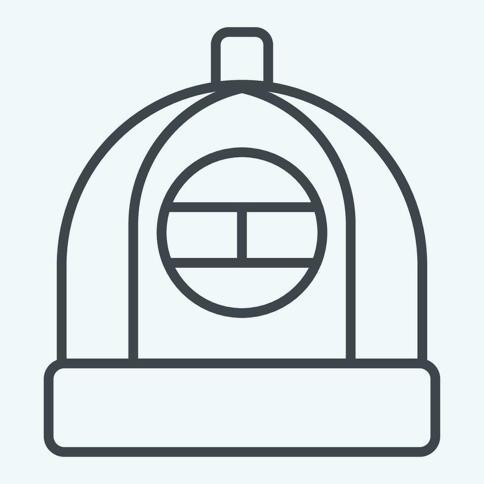 Icon Hat. related to Chinese New Year symbol. line style. simple design editable. simple illustration vector