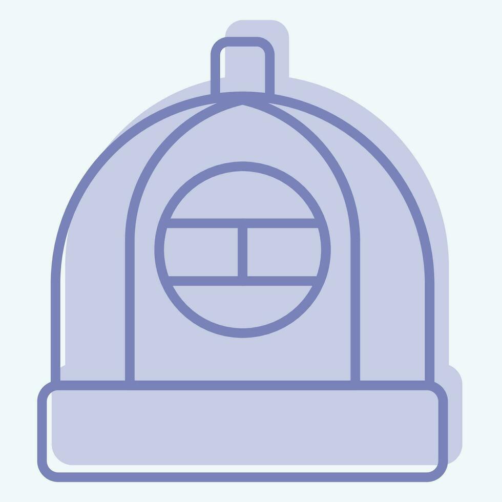 icono sombrero. relacionado a chino nuevo año símbolo. dos tono estilo. sencillo diseño editable. sencillo ilustración vector