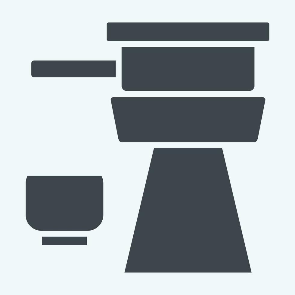 Icon Tea Set. related to Chinese New Year symbol. glyph style. simple design editable. simple illustration vector