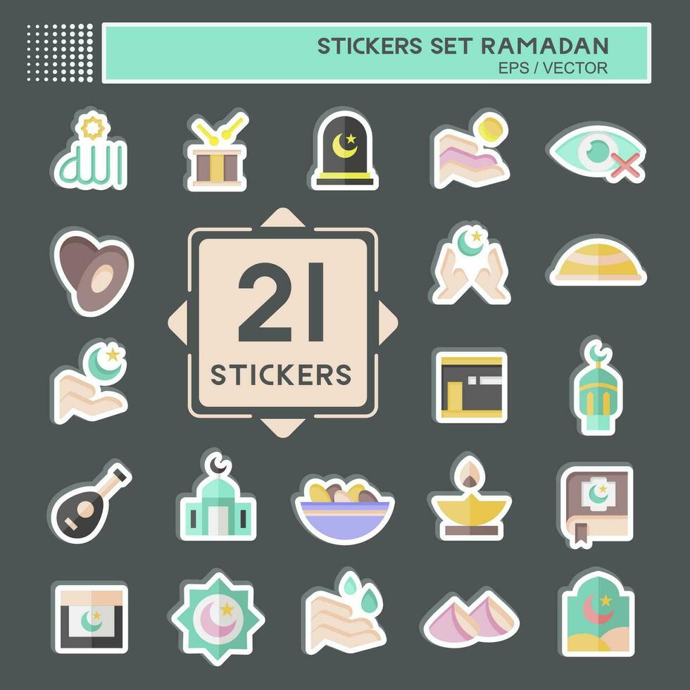Sticker Allah. related to islamic symbol. simple design editable. simple illustration vector