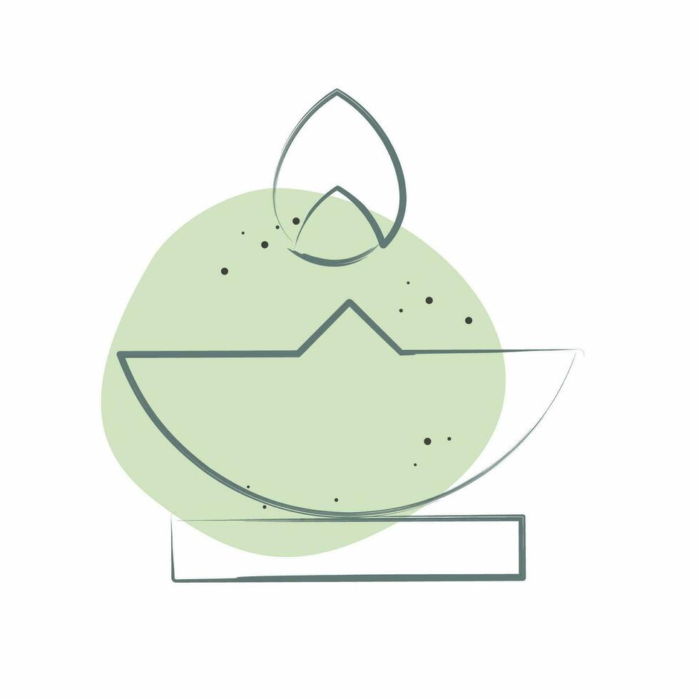 Icon Oil Lamp. related to Ramadan symbol. Color Spot Style. simple design editable. simple illustration vector