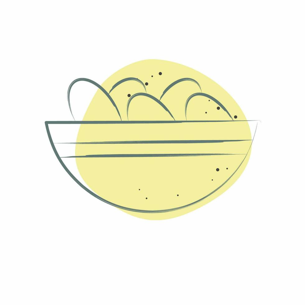 Icon Nuts. related to Ramadan symbol. Color Spot Style. simple design editable. simple illustration vector