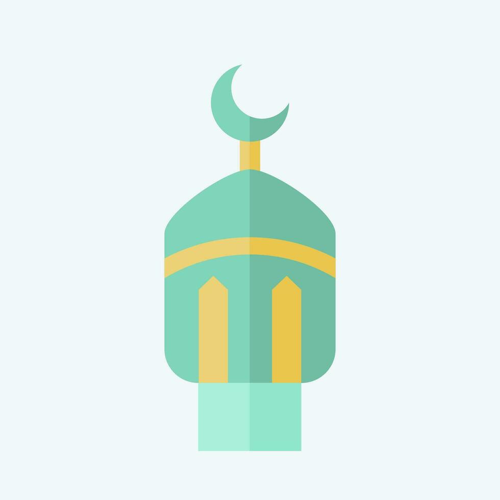 Icon Lantern. related to Ramadan symbol. flat style. simple design editable. simple illustration vector