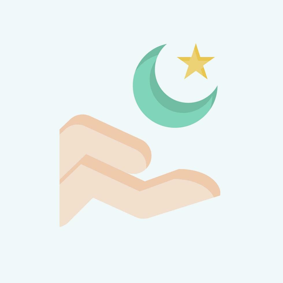 icono islam. relacionado a Ramadán símbolo. plano estilo. sencillo diseño editable. sencillo ilustración vector