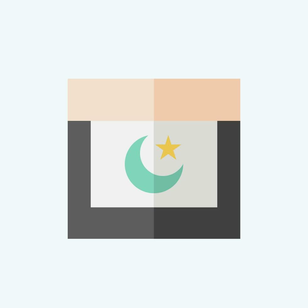 icono ramada. relacionado a Ramadán símbolo. plano estilo. sencillo diseño editable. sencillo ilustración vector