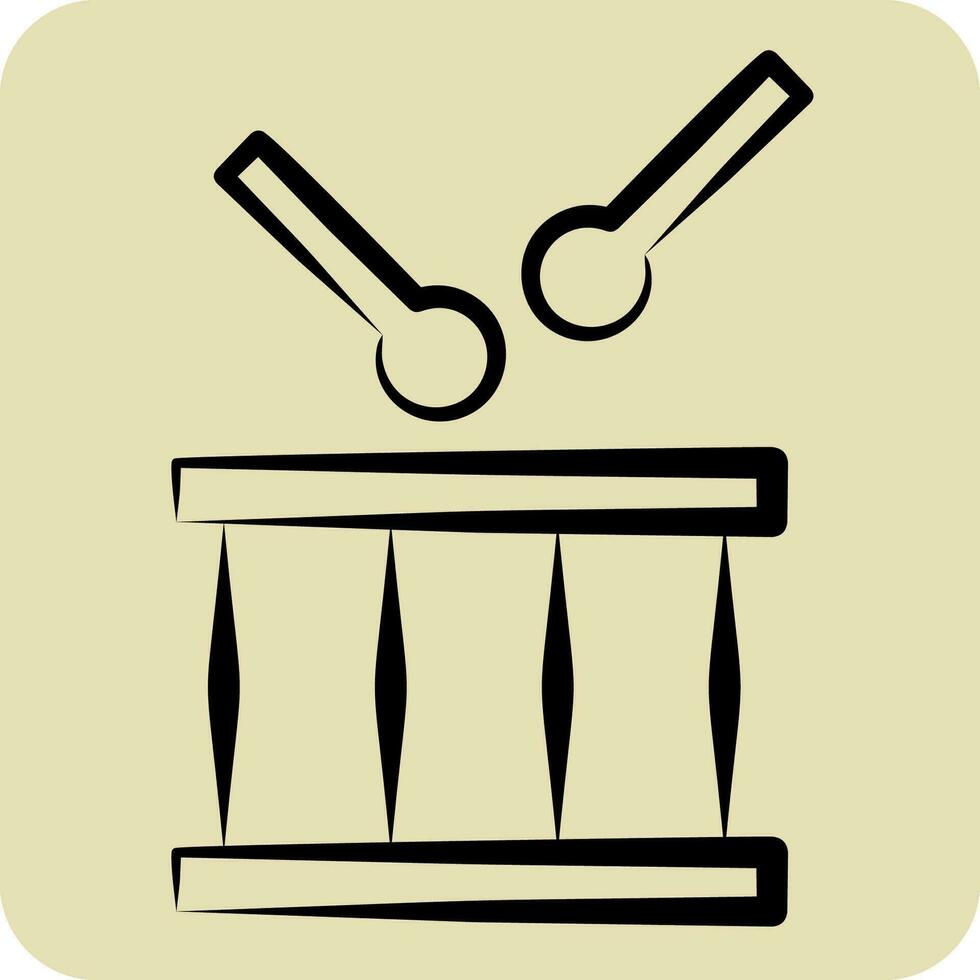Icon Bedug. related to Ramadan symbol. hand drawn style. simple design editable. simple illustration vector