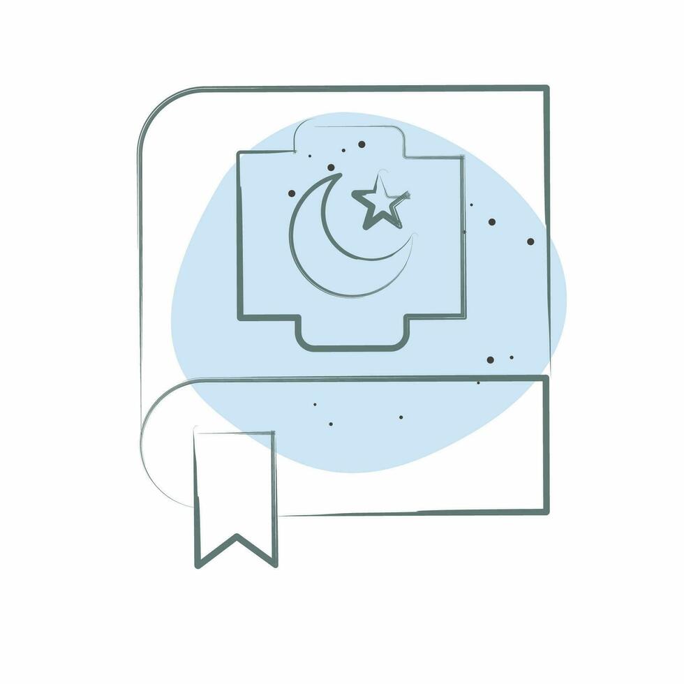 Icon Quran. related to Ramadan symbol. Color Spot Style. simple design editable. simple illustration vector