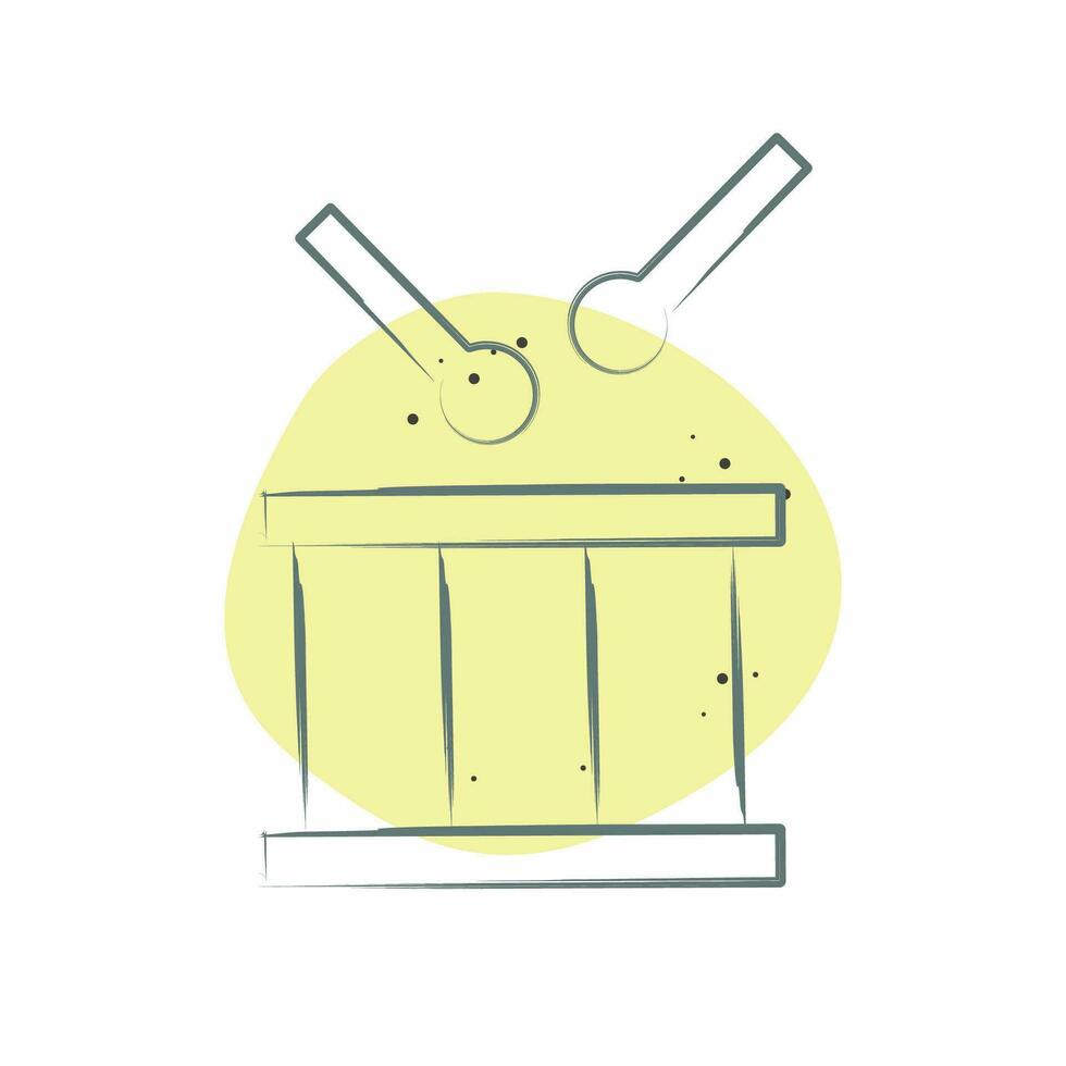 Icon Bedug. related to Ramadan symbol. Color Spot Style. simple design editable. simple illustration vector