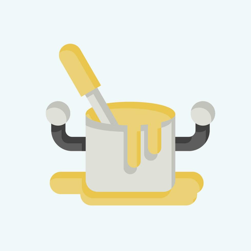 Icon Cook Soup. related to Cooking symbol. flat style. simple design editable. simple illustration vector