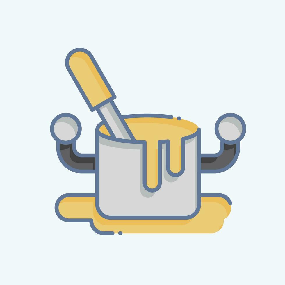 Icon Cook Soup. related to Cooking symbol. doodle style. simple design editable. simple illustration vector