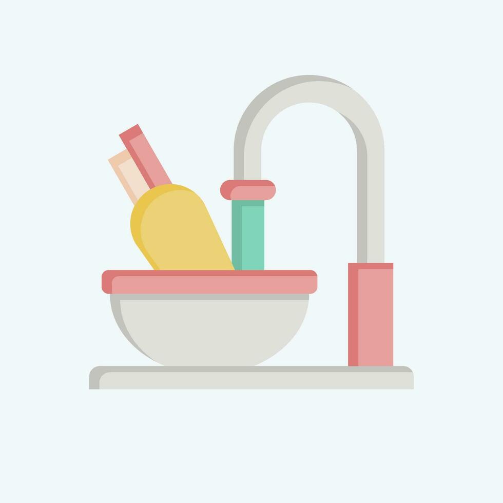 Icon Cleaning. related to Cooking symbol. flat style. simple design editable. simple illustration vector