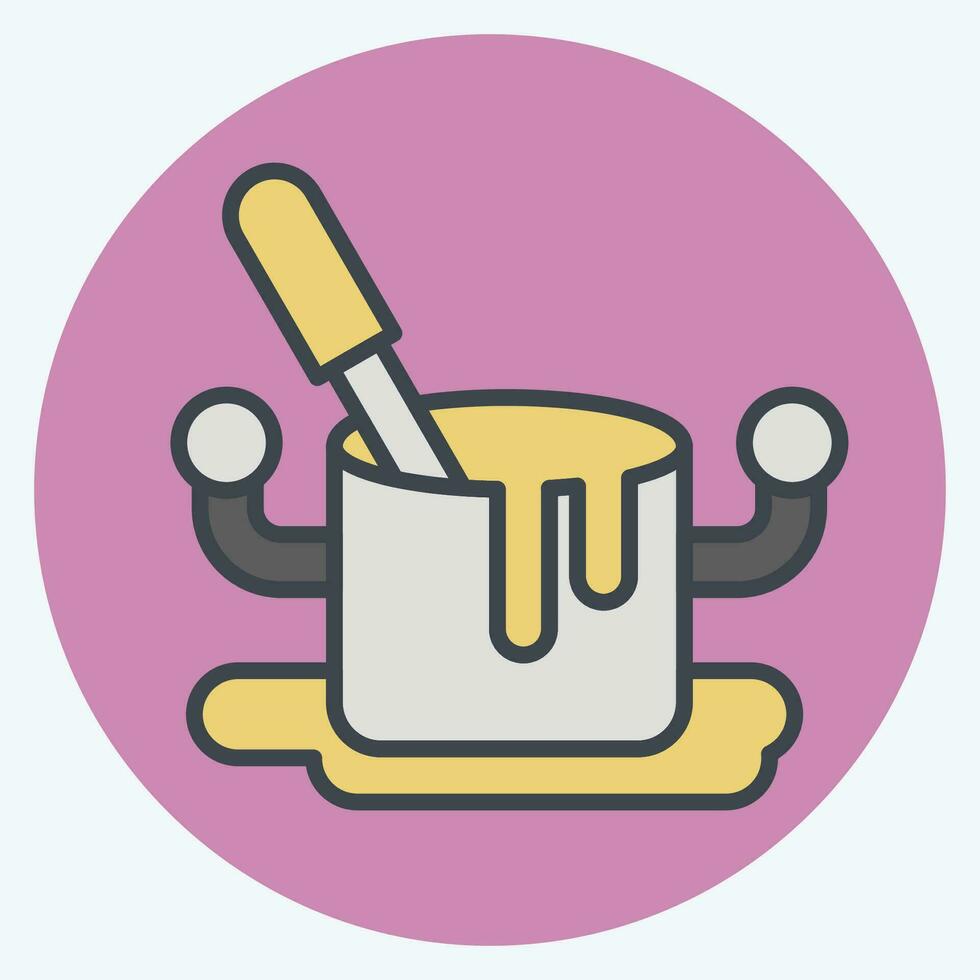 Icon Cook Soup. related to Cooking symbol. color mate style. simple design editable. simple illustration vector