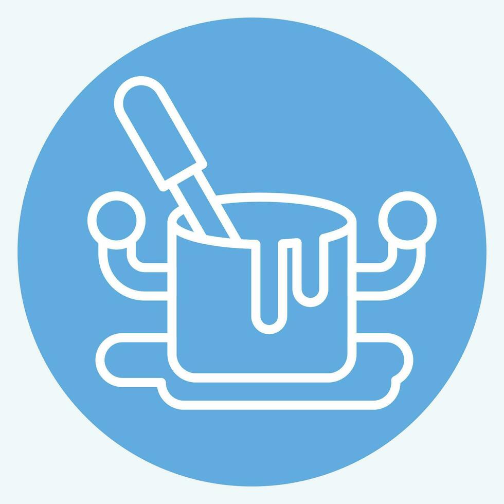 Icon Cook Soup. related to Cooking symbol. blue eyes style. simple design editable. simple illustration vector