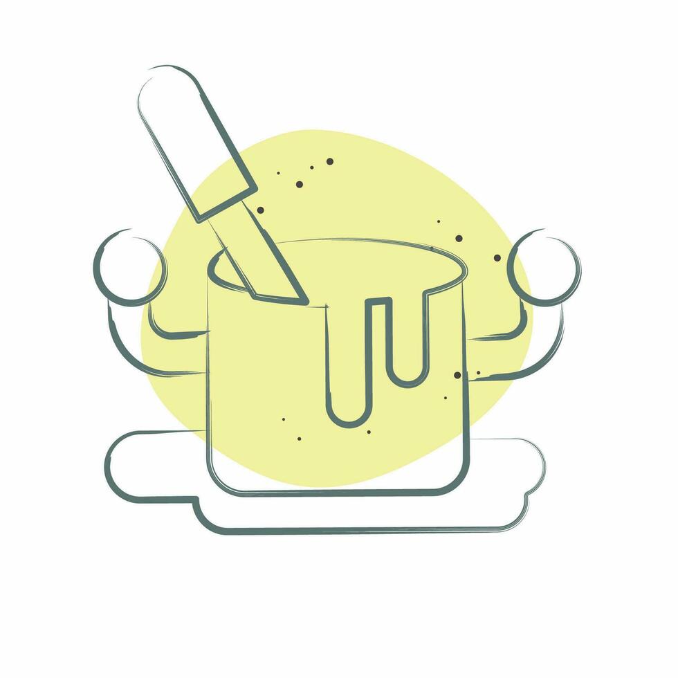 Icon Cook Soup. related to Cooking symbol. Color Spot Style. simple design editable. simple illustration vector