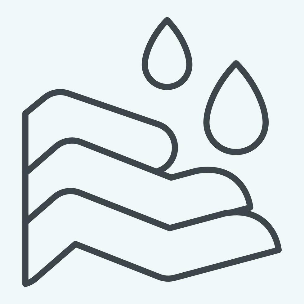 Icon Salah. related to Ramadan symbol. line style. simple design editable. simple illustration vector
