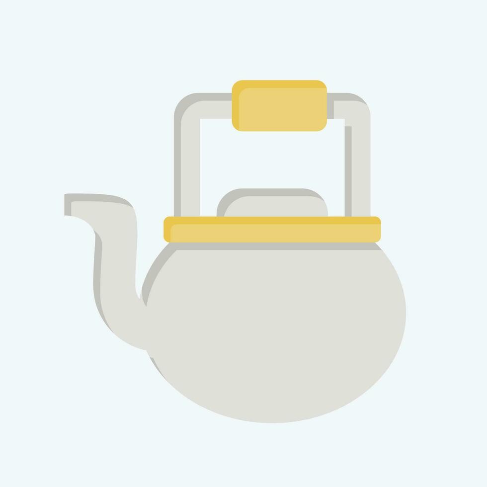 Icon Kettle. related to Cooking symbol. flat style. simple design editable. simple illustration vector