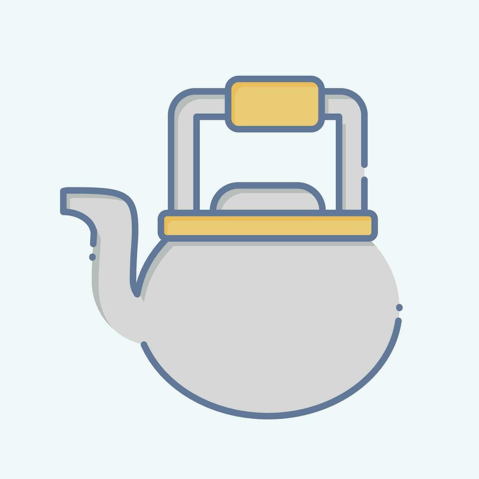 Icon Kettle. related to Cooking symbol. doodle style. simple design editable. simple illustration vector