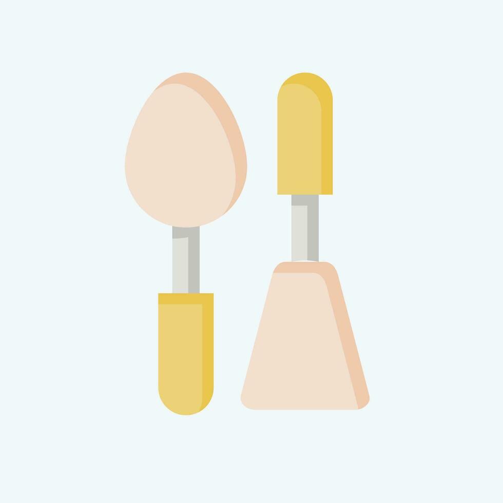 Icon Ladle. related to Cooking symbol. flat style. simple design editable. simple illustration vector