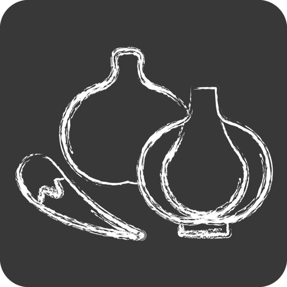 Icon Raw Mater. related to Cooking symbol. chalk Style. simple design editable. simple illustration vector