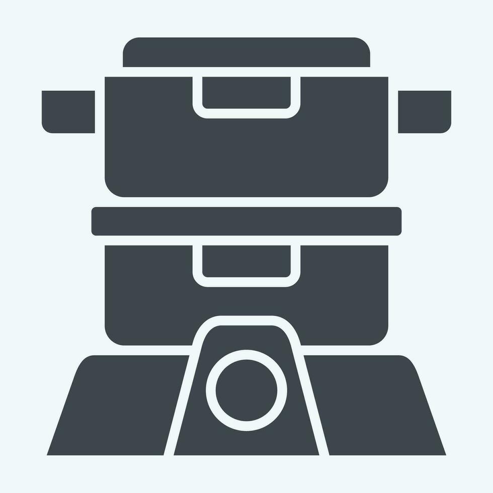 Icon Steamer. related to Cooking symbol. glyph style. simple design editable. simple illustration vector