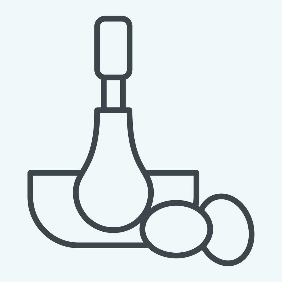 Icon Scrambled Eggs. related to Cooking symbol. line style. simple design editable. simple illustration vector