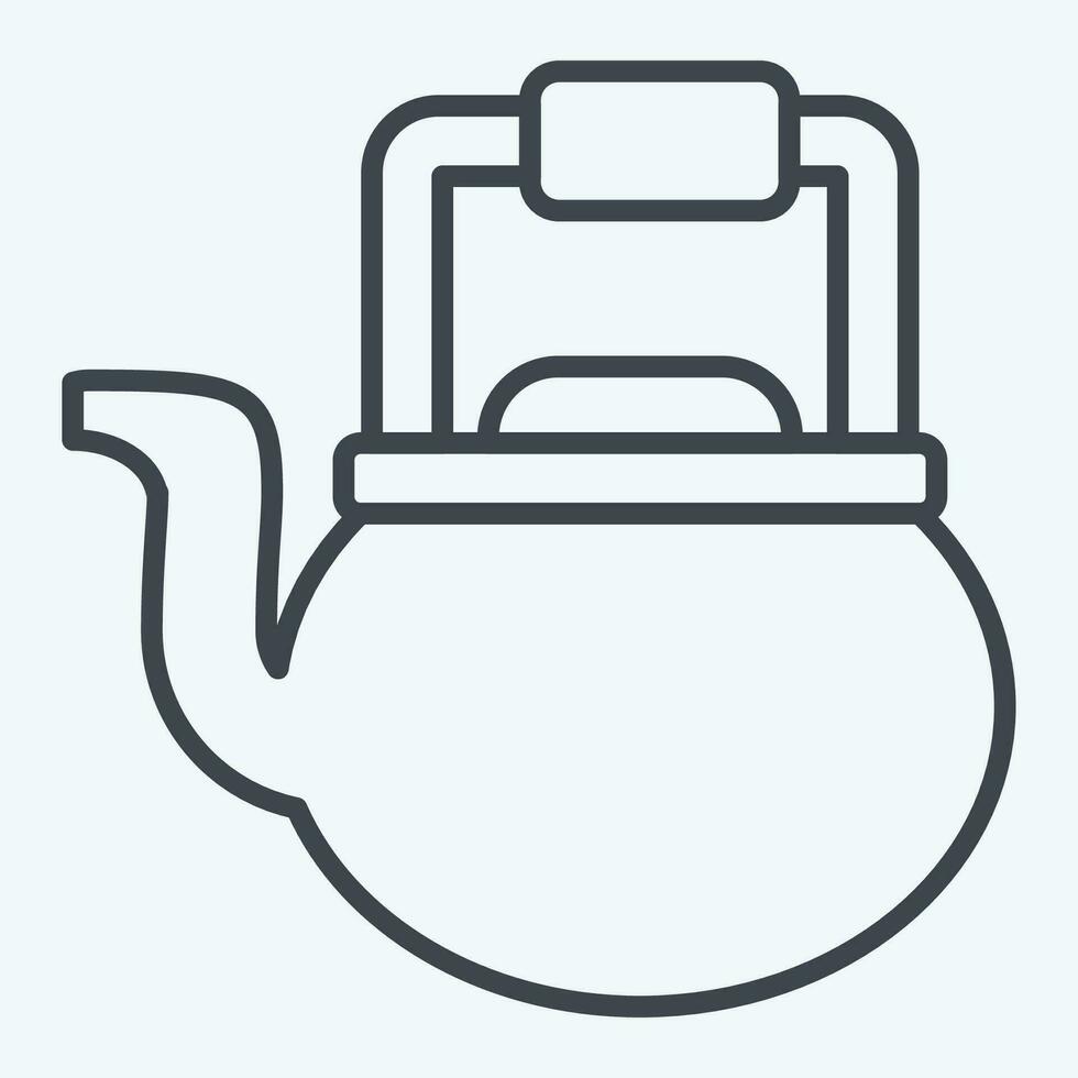 Icon Kettle. related to Cooking symbol. line style. simple design editable. simple illustration vector