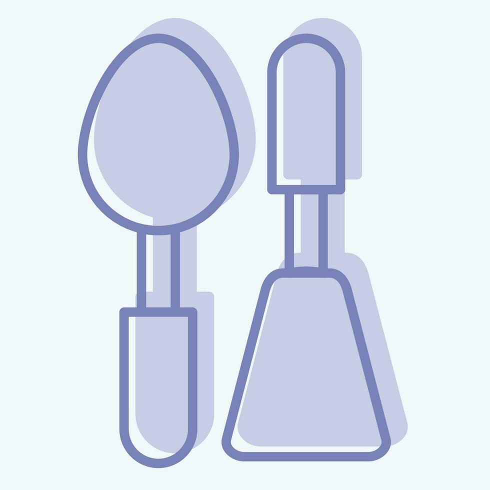 Icon Ladle. related to Cooking symbol. two tone style. simple design editable. simple illustration vector