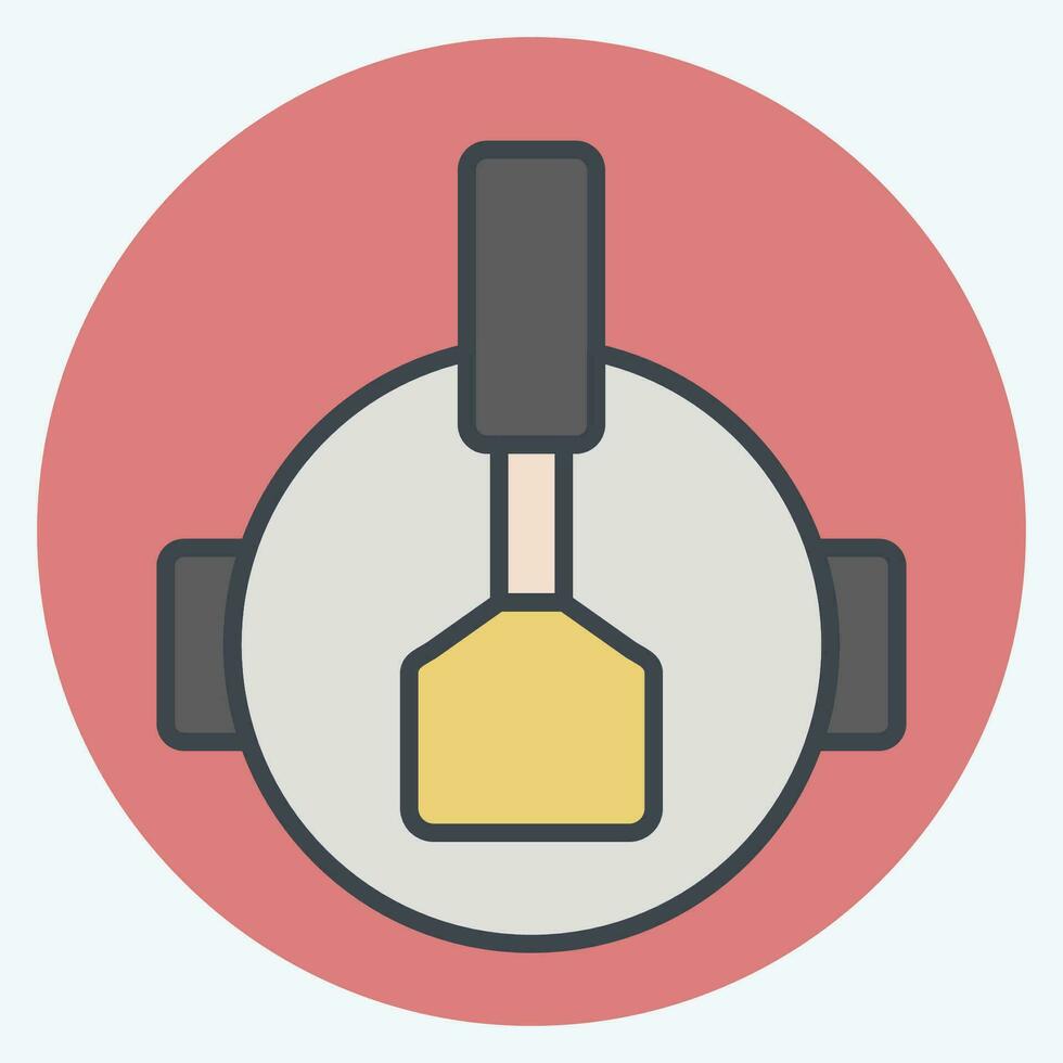 Icon Stir Fried. related to Cooking symbol. color mate style. simple design editable. simple illustration vector
