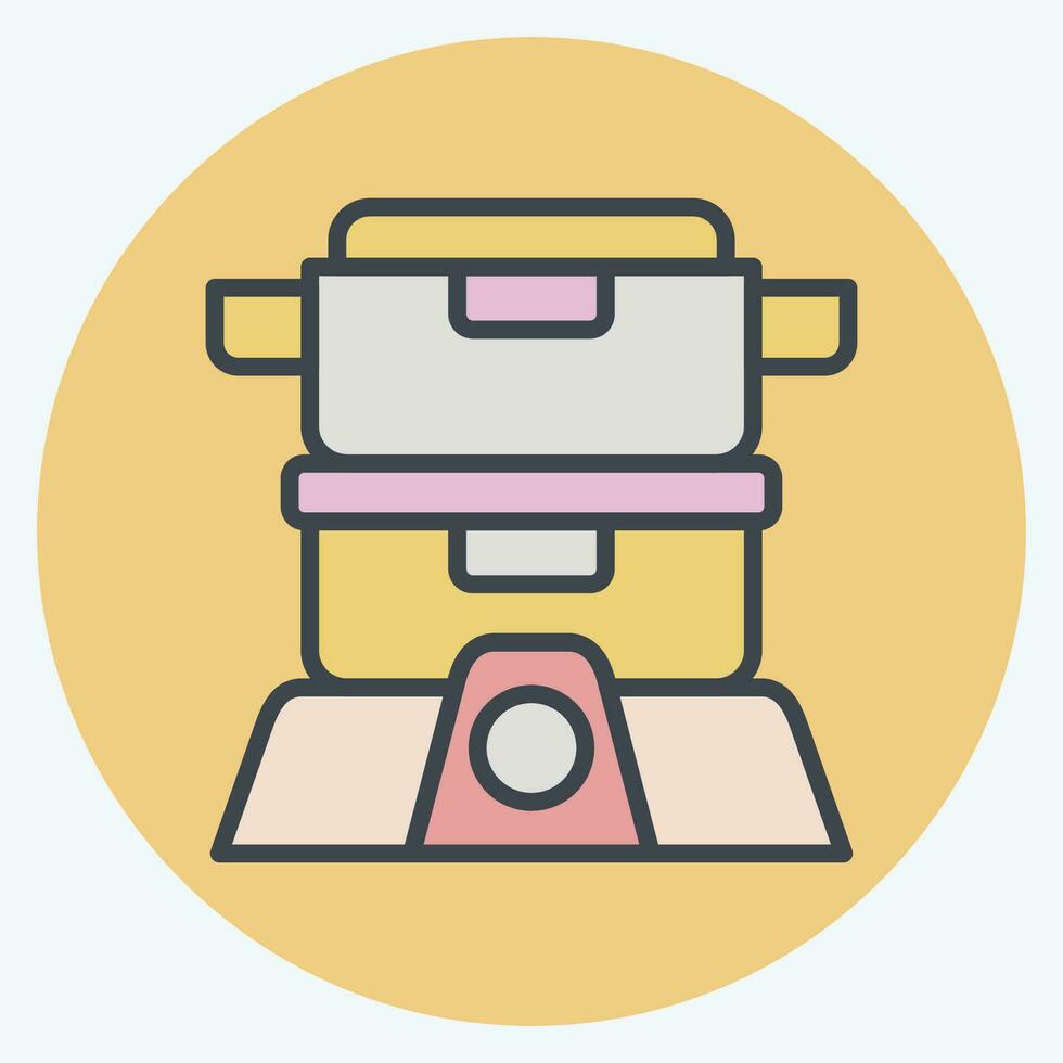 Icon Steamer. related to Cooking symbol. color mate style. simple design editable. simple illustration vector