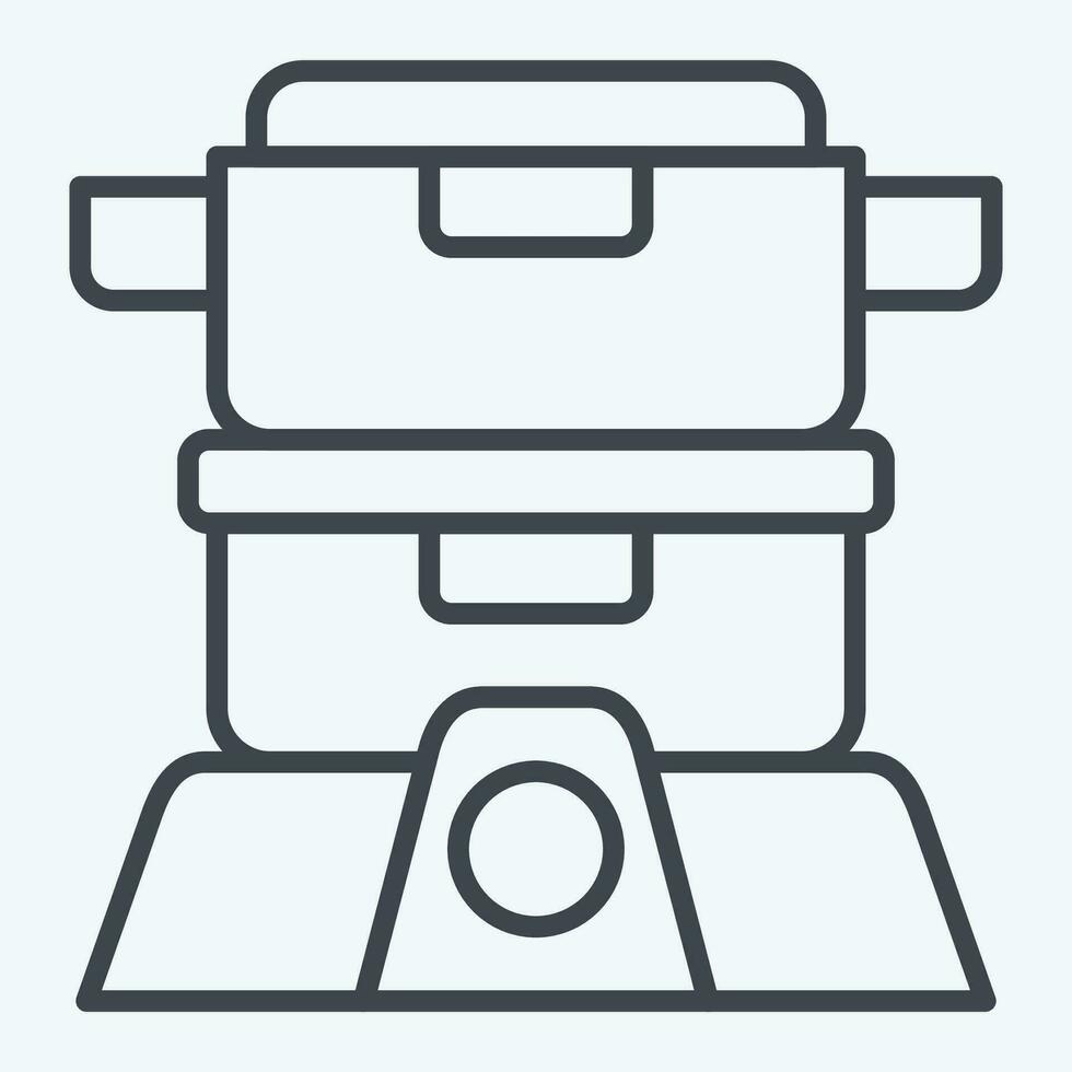 Icon Steamer. related to Cooking symbol. line style. simple design editable. simple illustration vector