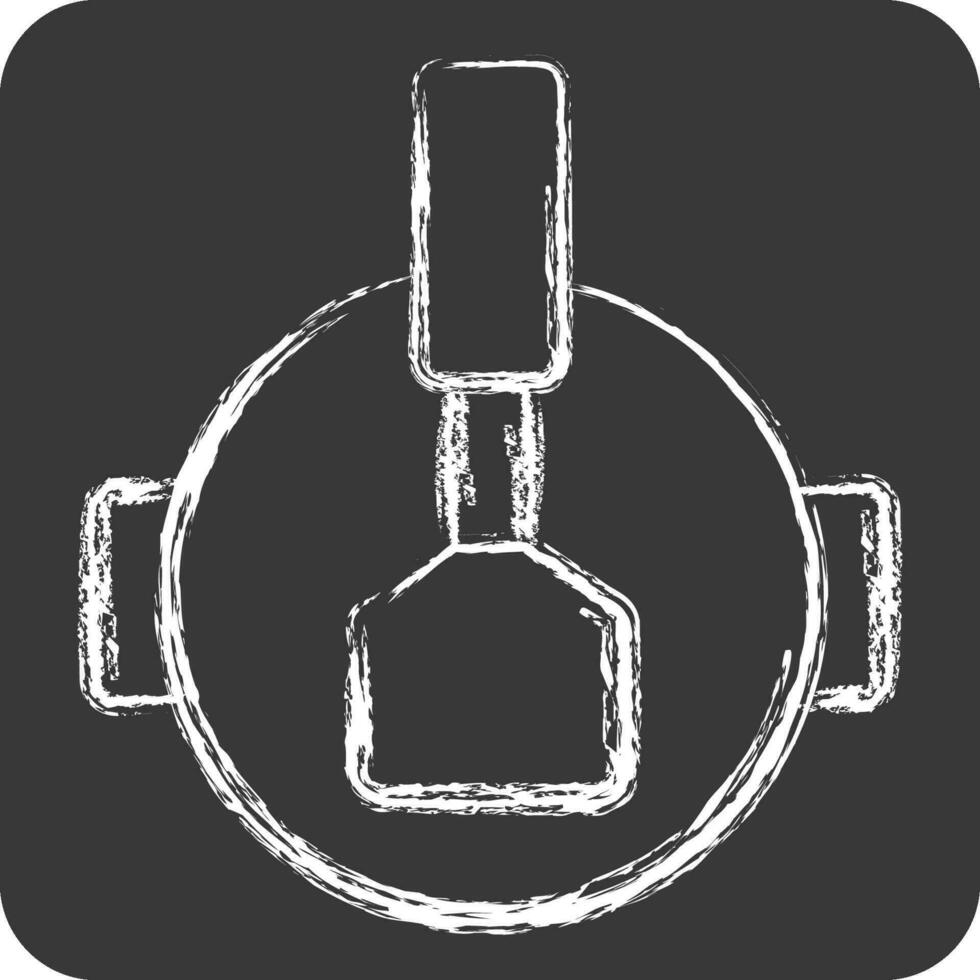 Icon Stir Fried. related to Cooking symbol. chalk Style. simple design editable. simple illustration vector