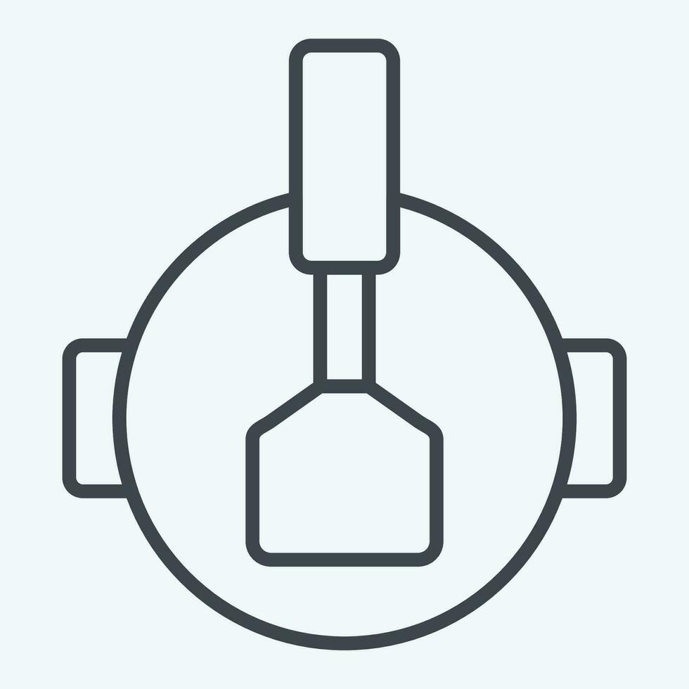 Icon Stir Fried. related to Cooking symbol. line style. simple design editable. simple illustration vector