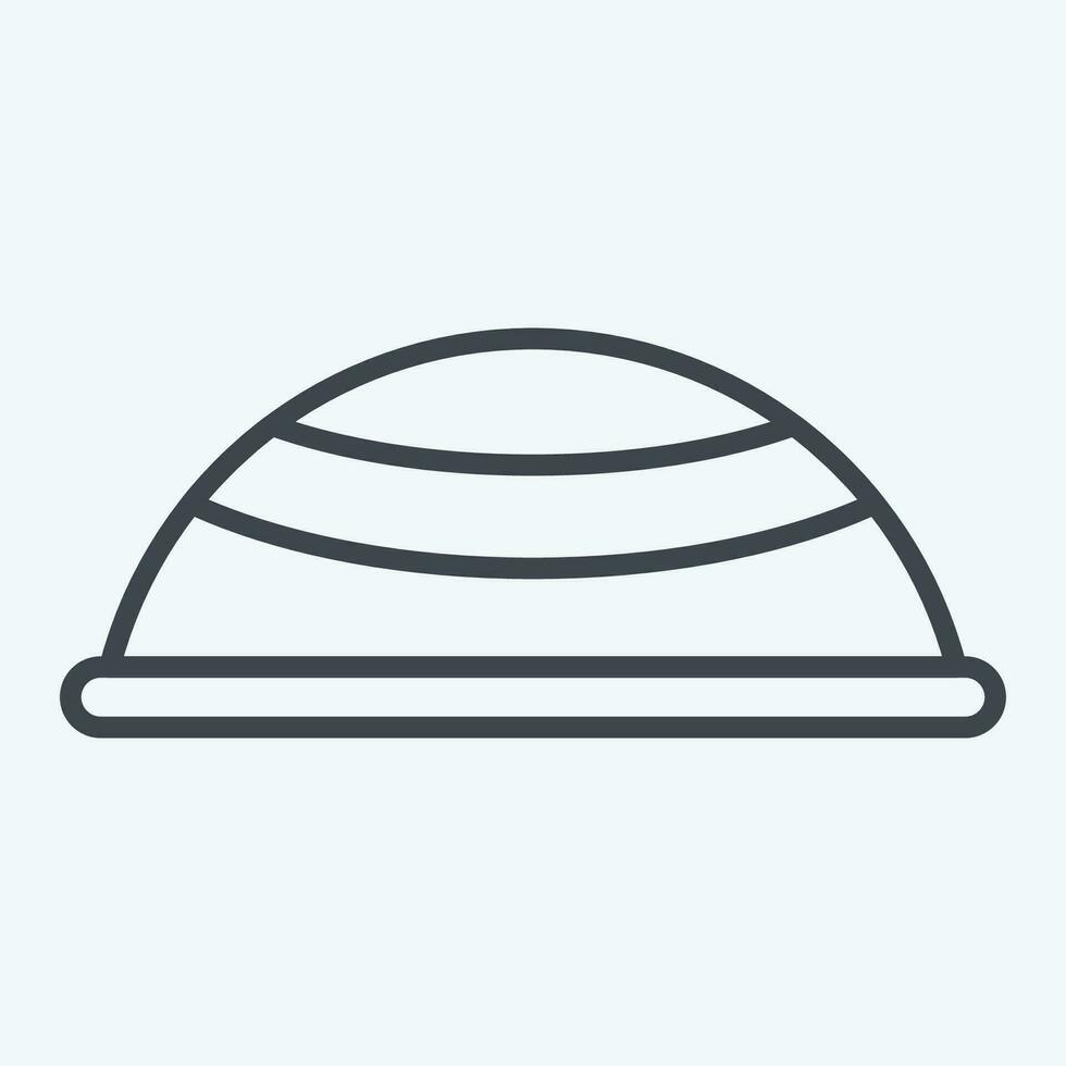Icon Hat. related to Ramadan symbol. line style. simple design editable. simple illustration vector
