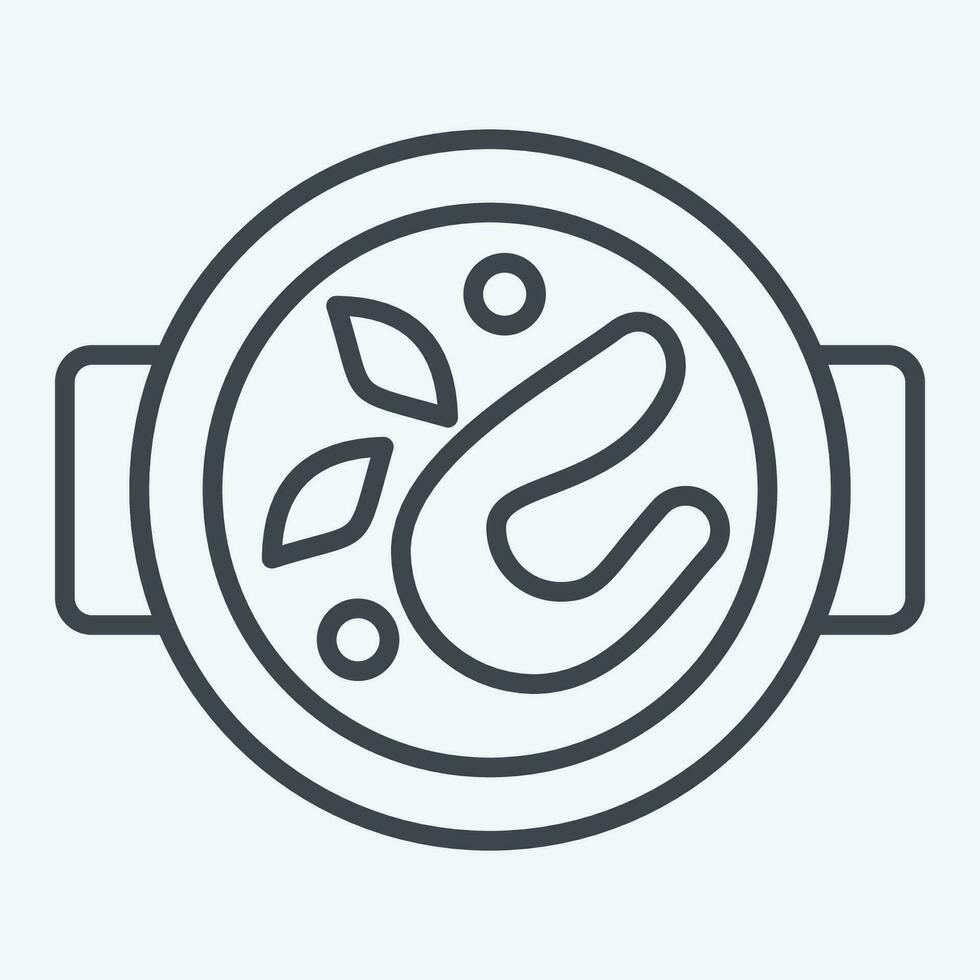 Icon Spicy Soup. related to Cooking symbol. line style. simple design editable. simple illustration vector