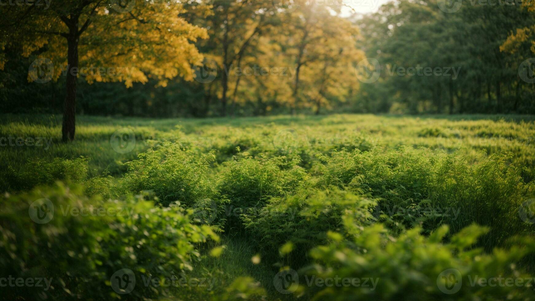 AI generated Analyze the impact of seasonal changes on the greenery, considering factors such as temperature, precipitation, and sunlight. photo