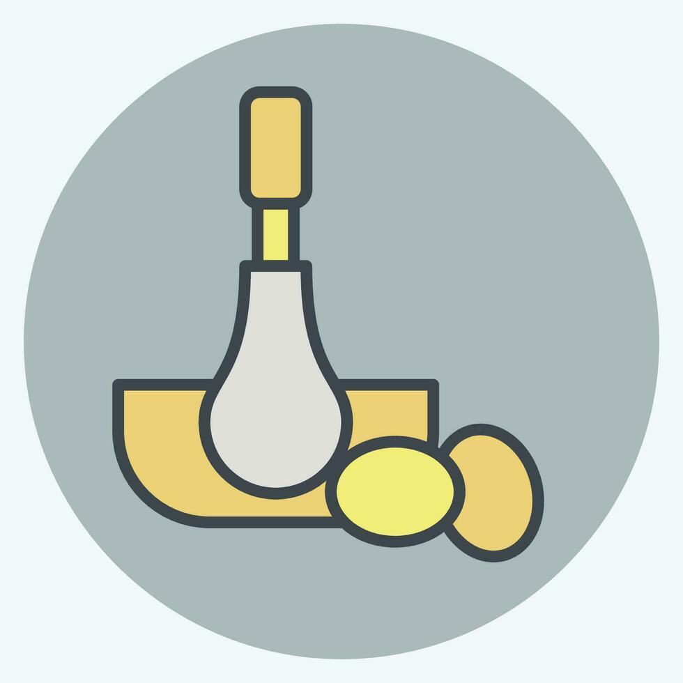 icono revuelto huevos. relacionado a Cocinando símbolo. color compañero estilo. sencillo diseño editable. sencillo ilustración vector