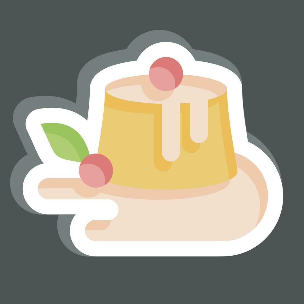 Sticker Dessert. related to Cooking symbol. simple design editable. simple illustration vector