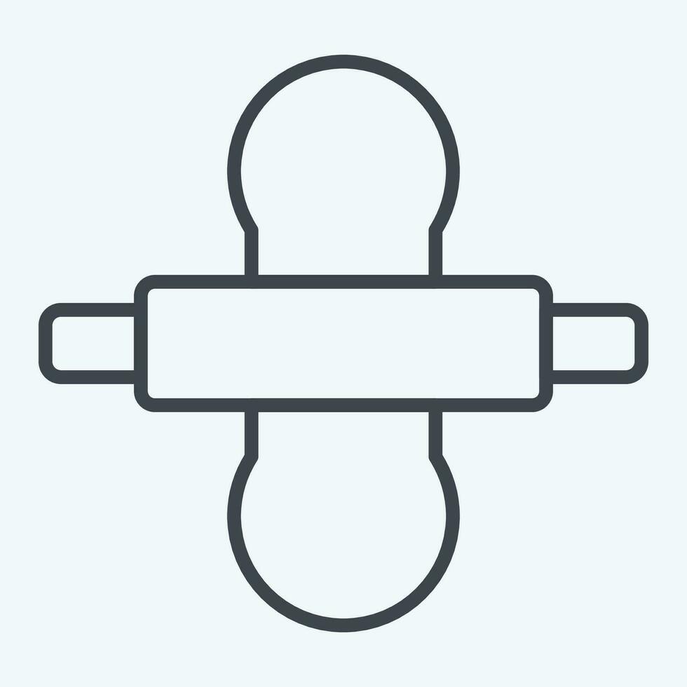 Icon Thresh Flour. related to Cooking symbol. line style. simple design editable. simple illustration vector
