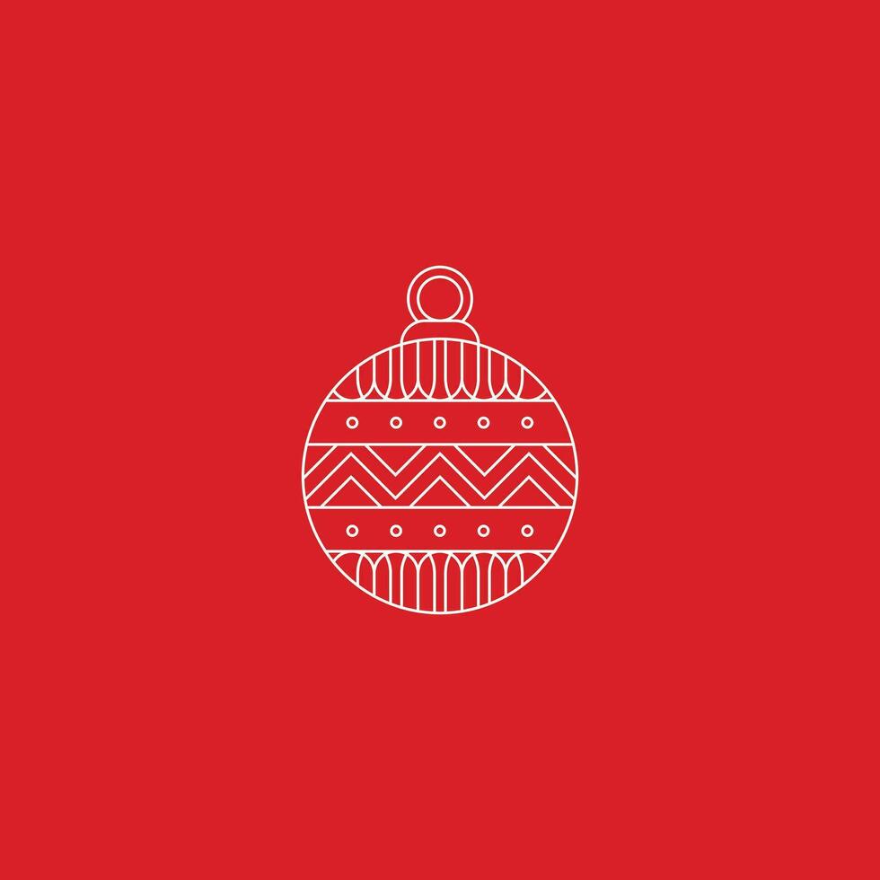 Outline Christmas Ball Logo vector